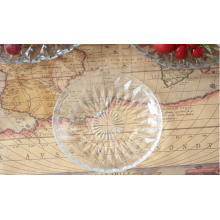 Eco-friendly Round Clear Glass Dinnerware Plate Set